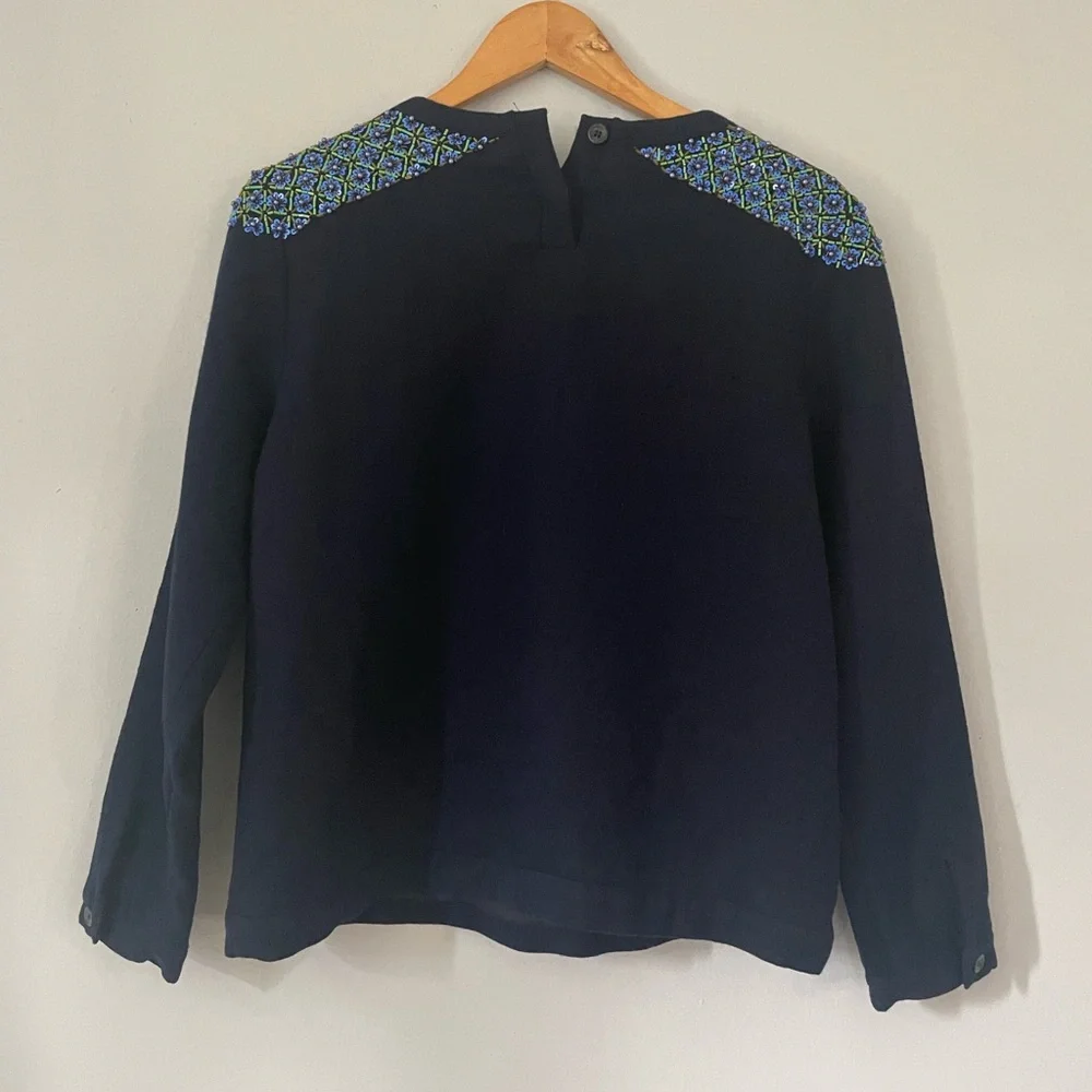 J. Crew Wool Beaded Top